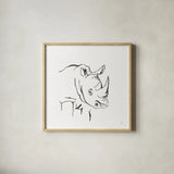 African Animals VI by Chris Paschke. Shown in a natural wood glass frame for a timeless modern aesthetic. Available as an archival giclee rolled canvas, fine art paper, or poster print. SKU 65007a.