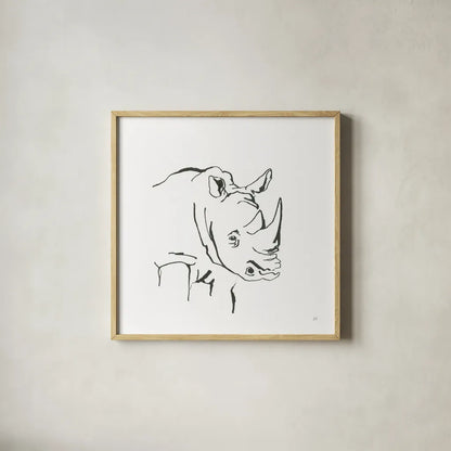 African Animals VI by Chris Paschke. Shown in a natural wood glass frame for a timeless modern aesthetic. Available as an archival giclee rolled canvas, fine art paper, or poster print. SKU 65007a.