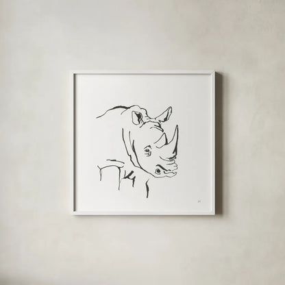 African Animals VI by Chris Paschke. Shown in a crisp white glass frame for a clean and minimalist style. Available as an archival giclee rolled canvas, fine art paper, or poster print. SKU 65007a.