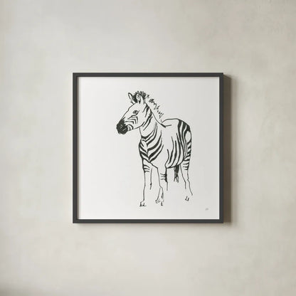African Animals VII by Chris Paschke. Shown in a sleek black glass frame for a contemporary gallery look. Available as an archival giclee rolled canvas, fine art paper, or poster print. SKU 65008a.