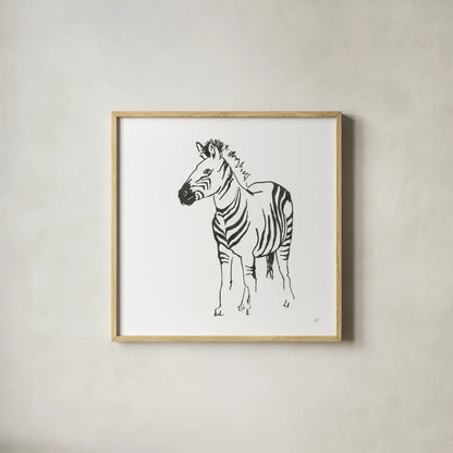 African Animals VII by Chris Paschke. Shown in a natural wood glass frame for a timeless modern aesthetic. Available as an archival giclee rolled canvas, fine art paper, or poster print. SKU 65008a.