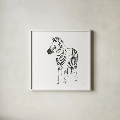African Animals VII by Chris Paschke. Shown in a crisp white glass frame for a clean and minimalist style. Available as an archival giclee rolled canvas, fine art paper, or poster print. SKU 65008a.