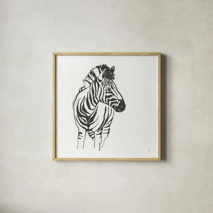 African Animals VIII by Chris Paschke. Shown in a natural wood glass frame for a timeless modern aesthetic. Available as an archival giclee rolled canvas, fine art paper, or poster print. SKU 65009a.