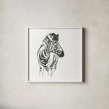 African Animals VIII by Chris Paschke. Shown in a crisp white glass frame for a clean and minimalist style. Available as an archival giclee rolled canvas, fine art paper, or poster print. SKU 65009a.