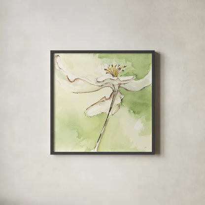 After Dogwood II by Chris Paschke. Shown in a sleek black glass frame for a contemporary gallery look. Available as an archival giclee rolled canvas, fine art paper, or poster print. SKU 39191a.