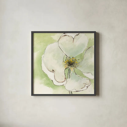 After Dogwood IV by Chris Paschke. Shown in a sleek black glass frame for a contemporary gallery look. Available as an archival giclee rolled canvas, fine art paper, or poster print. SKU 10985a.