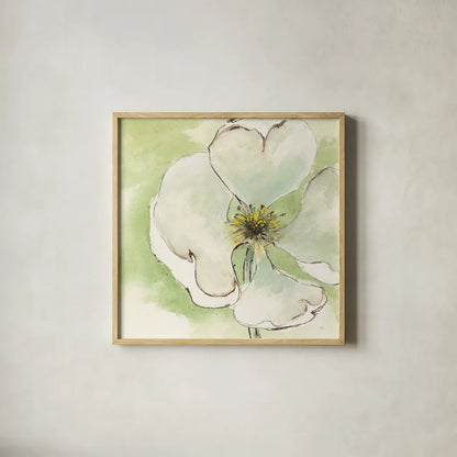 After Dogwood IV by Chris Paschke. Shown in a natural wood glass frame for a timeless modern aesthetic. Available as an archival giclee rolled canvas, fine art paper, or poster print. SKU 10985a.