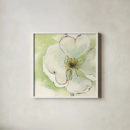After Dogwood IV by Chris Paschke. Shown in a crisp white glass frame for a clean and minimalist style. Available as an archival giclee rolled canvas, fine art paper, or poster print. SKU 10985a.