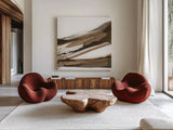 Almost Stripes I by Chris Paschke. Shown as extra-large giant wall art in a modern living room. Available as an archival giclee rolled canvas, fine art paper, or poster print. SKU 78119a.