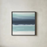 Altered Seascape I by Chris Paschke. Shown in a sleek black glass frame for a contemporary gallery look. Available as an archival giclee rolled canvas, fine art paper, or poster print. SKU 88356a.