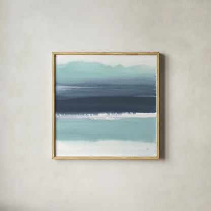 Altered Seascape II by Chris Paschke. Shown in a natural wood glass frame for a timeless modern aesthetic. Available as an archival giclee rolled canvas, fine art paper, or poster print. SKU 88357a.