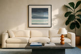 Altered Seascape III by Chris Paschke. Displayed in a glass frame with matte in a clean modern living room. Available as an archival giclee rolled canvas, fine art paper, or poster print. SKU 88358a.