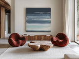 Altered Seascape III by Chris Paschke. Shown as extra-large giant wall art in a modern living room. Available as an archival giclee rolled canvas, fine art paper, or poster print. SKU 88358a.