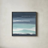 Altered Seascape IV by Chris Paschke. Shown in a sleek black glass frame for a contemporary gallery look. Available as an archival giclee rolled canvas, fine art paper, or poster print. SKU 88359a.