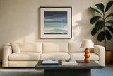 Altered Seascape IV by Chris Paschke. Displayed in a glass frame with matte in a clean modern living room. Available as an archival giclee rolled canvas, fine art paper, or poster print. SKU 88359a.