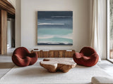 Altered Seascape IV by Chris Paschke. Shown as extra-large giant wall art in a modern living room. Available as an archival giclee rolled canvas, fine art paper, or poster print. SKU 88359a.