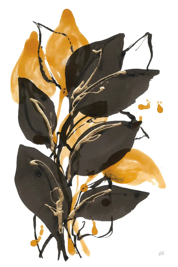 Amber Black and Gold I by Chris Paschke. SKU 76322h. Archival Giclee Fine art print for wall decor.