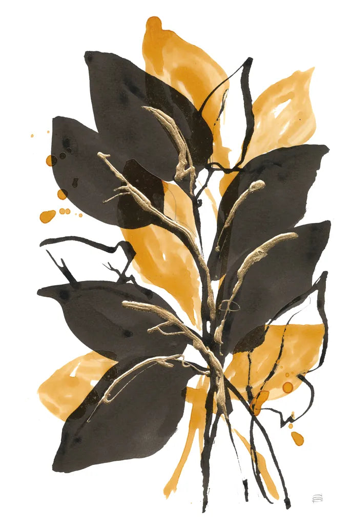Amber Black and Gold II by Chris Paschke. SKU 76323h. Archival Giclee Fine art print for wall decor.