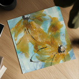 Amber Blue I by Chris Paschke. Shown as a detailed flat fine art print, highlighting archival giclee quality. Available as an archival giclee rolled canvas, fine art paper, or poster print. SKU 59992a.