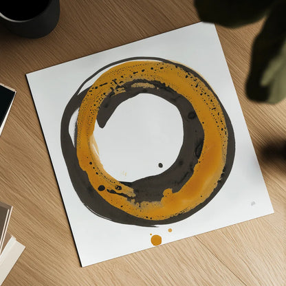 Amber Enso II by Chris Paschke. Shown as a detailed flat fine art print, highlighting archival giclee quality. Available as an archival giclee rolled canvas, fine art paper, or poster print. SKU 76331a.