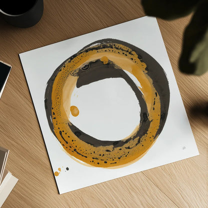 Amber Enso III by Chris Paschke. Shown as a detailed flat fine art print, highlighting archival giclee quality. Available as an archival giclee rolled canvas, fine art paper, or poster print. SKU 76332a.