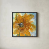 Amber Gold II by Chris Paschke. Shown in a sleek black glass frame for a contemporary gallery look. Available as an archival giclee rolled canvas, fine art paper, or poster print. SKU 59991a.