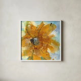 Amber Gold II by Chris Paschke. Shown in a crisp white glass frame for a clean and minimalist style. Available as an archival giclee rolled canvas, fine art paper, or poster print. SKU 59991a.