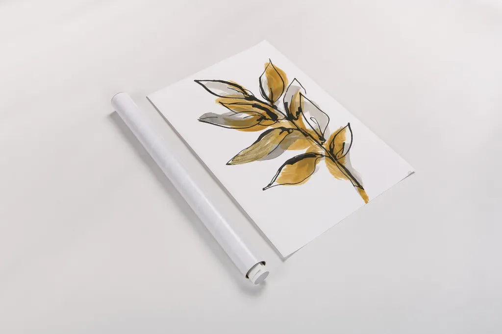 Amber Leaves II by Chris Paschke. shown as a rolled paper print. Available as archival giclee rolled canvas, fine art paper, or poster print. SKU 75154h.