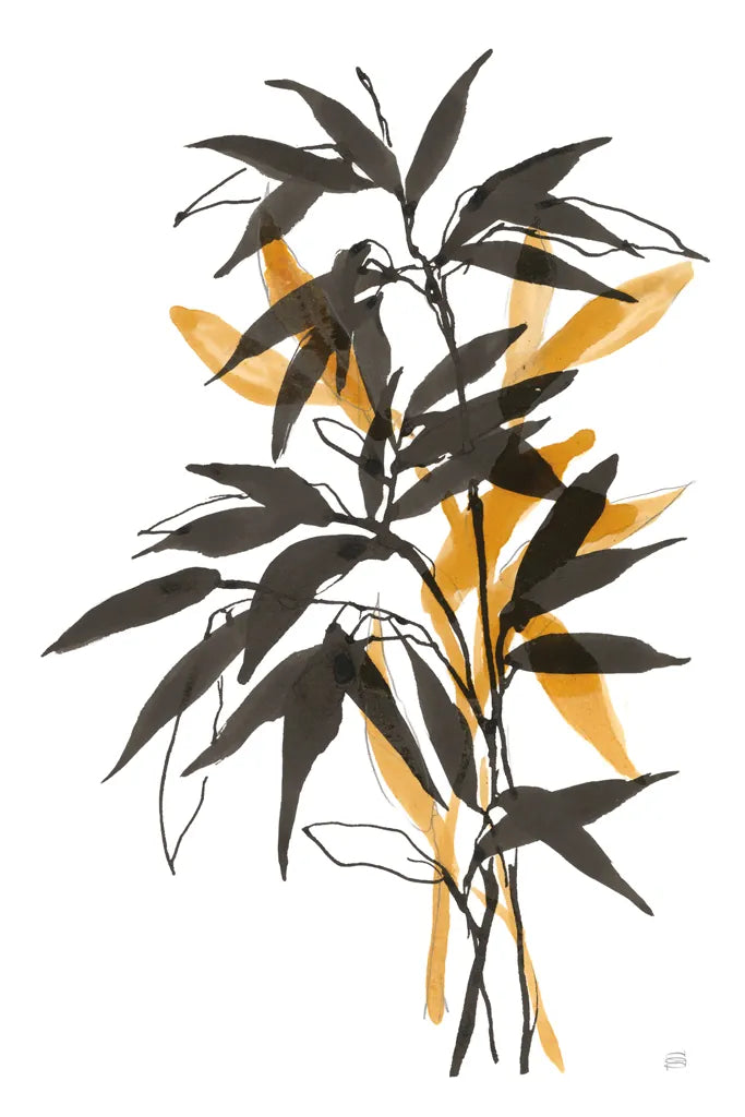 Amber Long Leaf II by Chris Paschke. SKU 76329h. Archival Giclee Fine art print for wall decor.