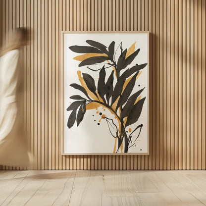Amber Palm I by Chris Paschke. shown as over sized large wall art. Available as an archival giclee rolled canvas, fine art paper, or poster print. SKU 76324h.