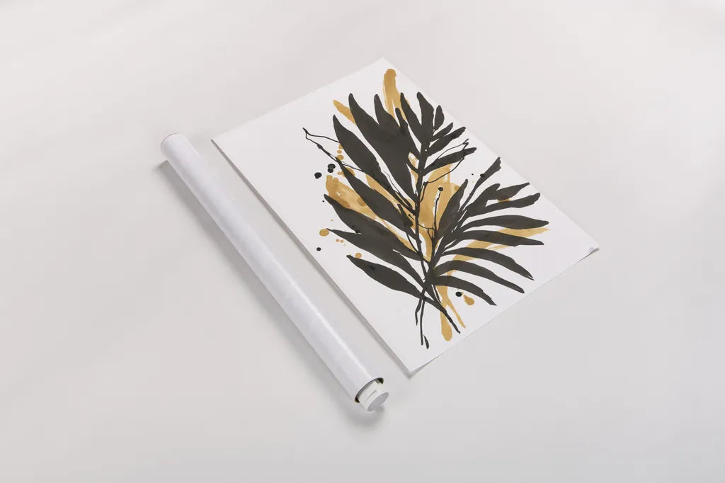 Amber Palm II by Chris Paschke. shown as a rolled paper print. Available as archival giclee rolled canvas, fine art paper, or poster print. SKU 76325h.