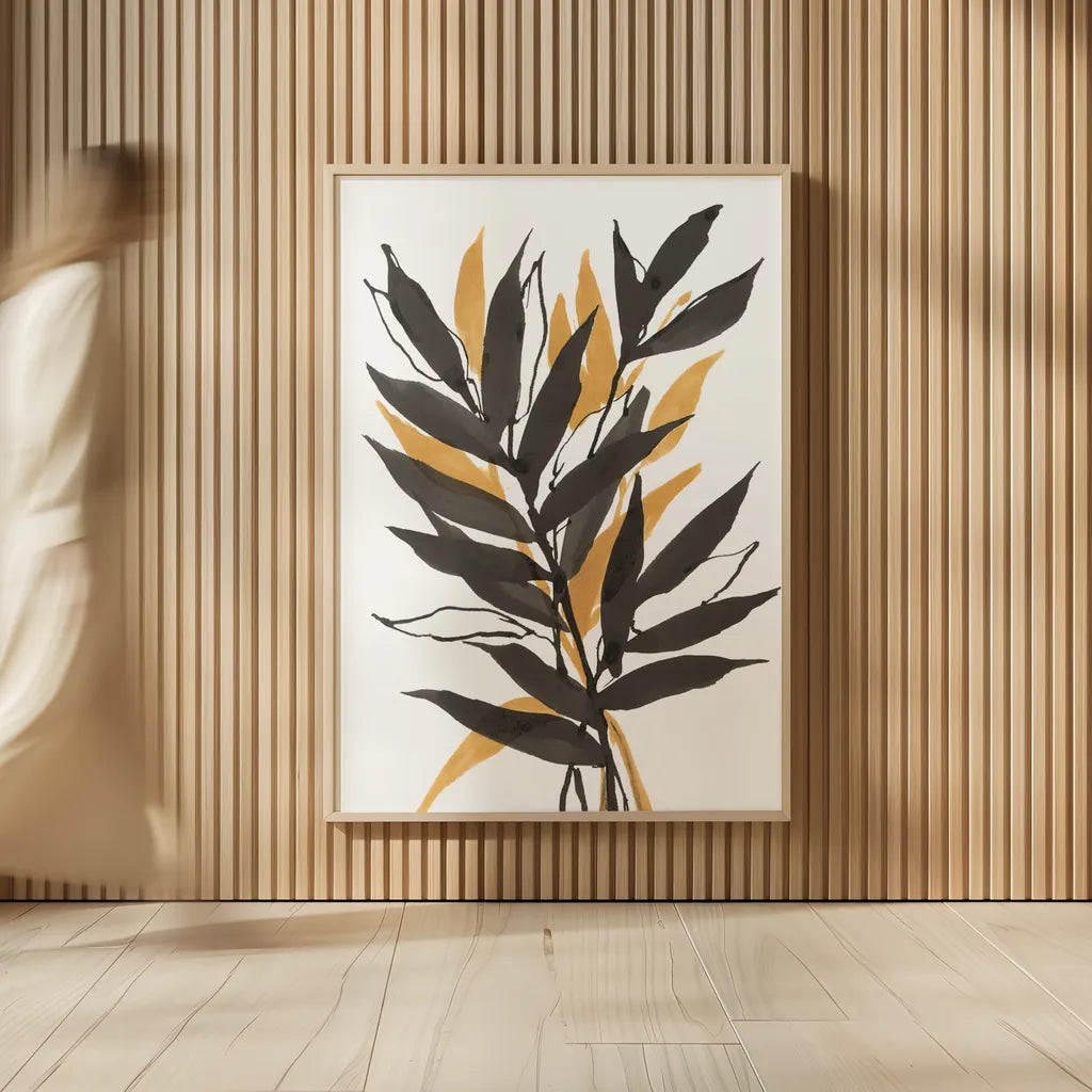 Amber Palm III by Chris Paschke. shown as over sized large wall art. Available as an archival giclee rolled canvas, fine art paper, or poster print. SKU 76326h.