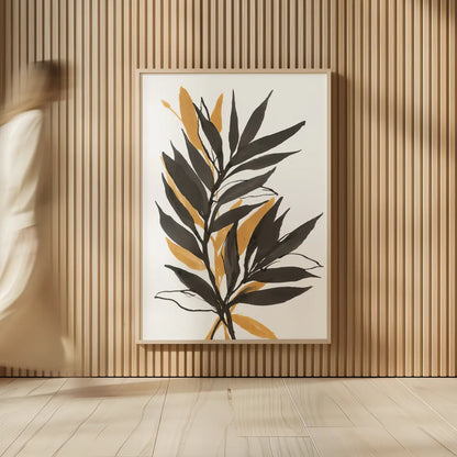 Amber Palm IV by Chris Paschke. shown as over sized large wall art. Available as an archival giclee rolled canvas, fine art paper, or poster print. SKU 76327h.
