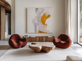 Amber Wash I by Chris Paschke. Shown as extra-large giant wall art in a modern living room. Available as an archival giclee rolled canvas, fine art paper, or poster print. SKU 71907a.