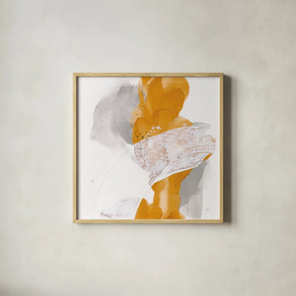 Amber Wash III by Chris Paschke. Shown in a natural wood glass frame for a timeless modern aesthetic. Available as an archival giclee rolled canvas, fine art paper, or poster print. SKU 71909a.