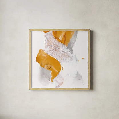 Amber Wash IV by Chris Paschke. Shown in a natural wood glass frame for a timeless modern aesthetic. Available as an archival giclee rolled canvas, fine art paper, or poster print. SKU 71910a.