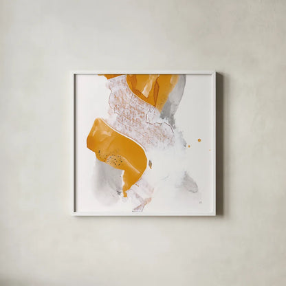 Amber Wash IV by Chris Paschke. Shown in a crisp white glass frame for a clean and minimalist style. Available as an archival giclee rolled canvas, fine art paper, or poster print. SKU 71910a.
