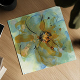 Amber and Leaf I by Chris Paschke. Shown as a detailed flat fine art print, highlighting archival giclee quality. Available as an archival giclee rolled canvas, fine art paper, or poster print. SKU 59996a.