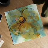 Amber and Leaf II by Chris Paschke. Shown as a detailed flat fine art print, highlighting archival giclee quality. Available as an archival giclee rolled canvas, fine art paper, or poster print. SKU 59997a.