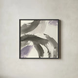 Amethyst Gesture II by Chris Paschke. Shown in a sleek black glass frame for a contemporary gallery look. Available as an archival giclee rolled canvas, fine art paper, or poster print. SKU 44530a.
