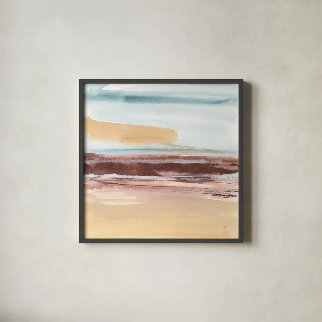 Aquatic Sky I by Chris Paschke. Shown in a sleek black glass frame for a contemporary gallery look. Available as an archival giclee rolled canvas, fine art paper, or poster print. SKU 91460a.