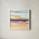 Aquatic Sky I by Chris Paschke. Shown in a crisp white glass frame for a clean and minimalist style. Available as an archival giclee rolled canvas, fine art paper, or poster print. SKU 91460a.