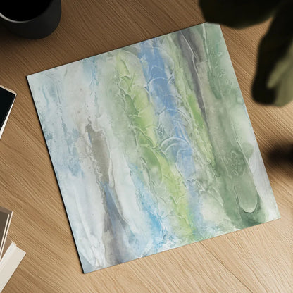 Aquatic and Green I by Chris Paschke. Shown as a detailed flat fine art print, highlighting archival giclee quality. Available as an archival giclee rolled canvas, fine art paper, or poster print. SKU 95460a.