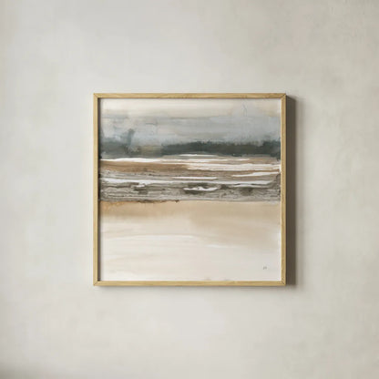 Arctic Thaw I by Chris Paschke. Shown in a natural wood glass frame for a timeless modern aesthetic. Available as an archival giclee rolled canvas, fine art paper, or poster print. SKU 78553a.