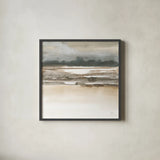 Arctic Thaw II by Chris Paschke. Shown in a sleek black glass frame for a contemporary gallery look. Available as an archival giclee rolled canvas, fine art paper, or poster print. SKU 78554a.