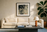 Asian Grass IV by Chris Paschke. Displayed in a glass frame with matte in a clean modern living room. Available as an archival giclee rolled canvas, fine art paper, or poster print. SKU 39780a.