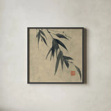 Asian Grass VI by Chris Paschke. Shown in a sleek black glass frame for a contemporary gallery look. Available as an archival giclee rolled canvas, fine art paper, or poster print. SKU 39781a.