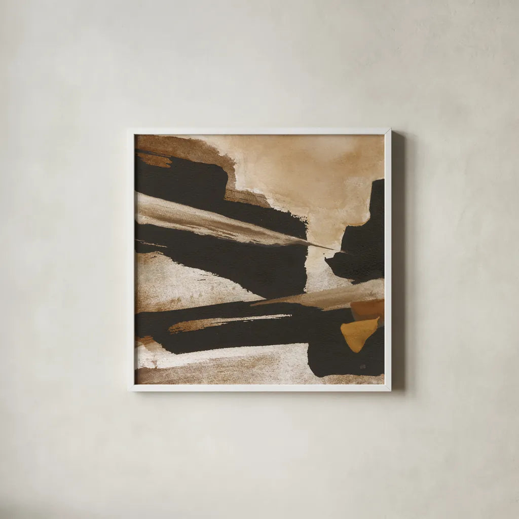 Avalanche I by Chris Paschke. Shown in a crisp white glass frame for a clean and minimalist style. Available as an archival giclee rolled canvas, fine art paper, or poster print. SKU 95454a.