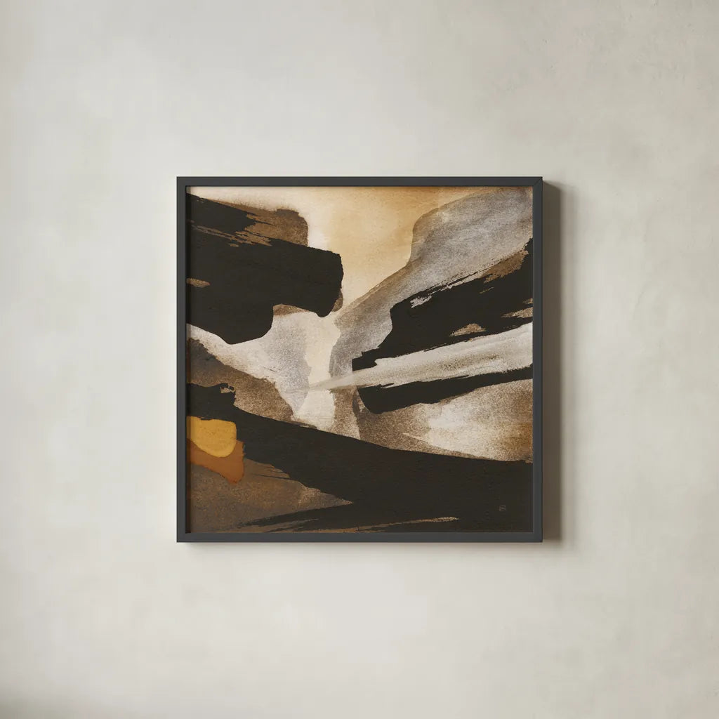 Avalanche III by Chris Paschke. Shown in a sleek black glass frame for a contemporary gallery look. Available as an archival giclee rolled canvas, fine art paper, or poster print. SKU 95456a.