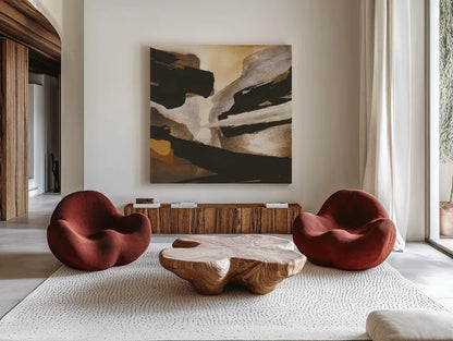 Avalanche III by Chris Paschke. Shown as extra-large giant wall art in a modern living room. Available as an archival giclee rolled canvas, fine art paper, or poster print. SKU 95456a.